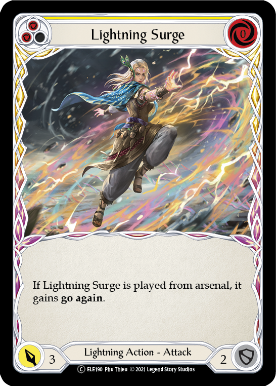 Lightning Surge (Yellow) [U-ELE190] (Tales of Aria Unlimited)  Unlimited Normal | Kessel Run Games Inc. 