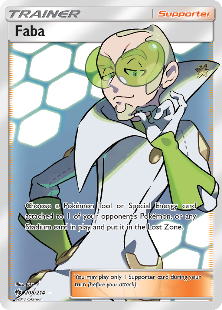 Faba (208/214) [Sun & Moon: Lost Thunder] | Kessel Run Games Inc. 