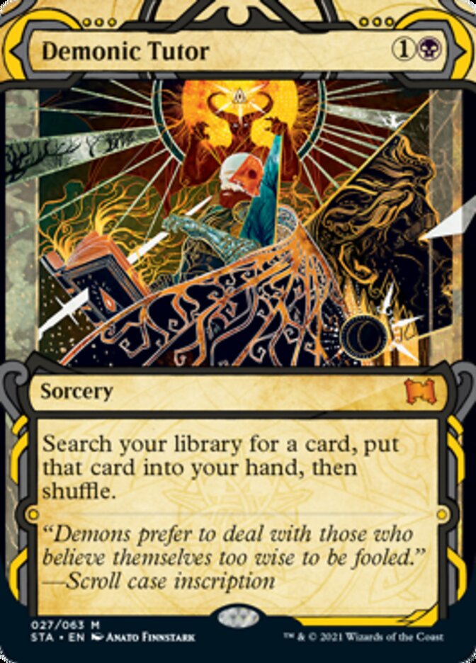 Demonic Tutor (Foil Etched) [Strixhaven: School of Mages Mystical Archive] | Kessel Run Games Inc. 