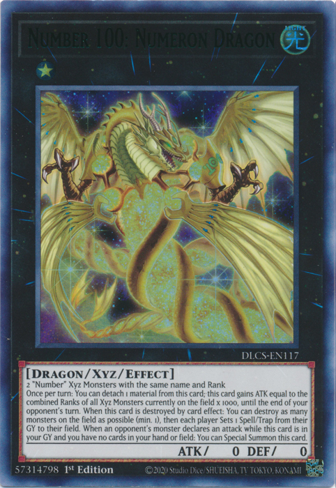 Number 100: Numeron Dragon (Green) [DLCS-EN117] Ultra Rare | Kessel Run Games Inc. 