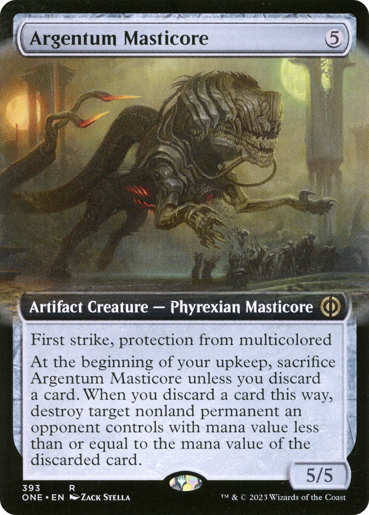 Argentum Masticore (Extended Art) [Phyrexia: All Will Be One] | Kessel Run Games Inc. 