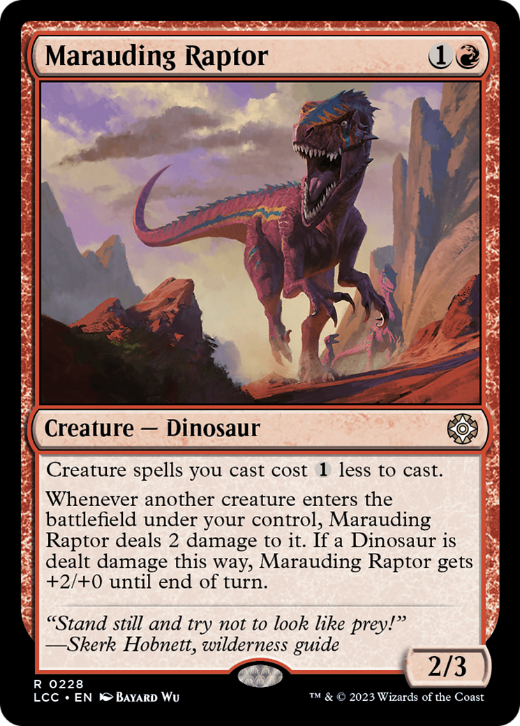 Marauding Raptor [The Lost Caverns of Ixalan Commander] | Kessel Run Games Inc. 