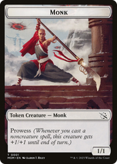 Monk // Spirit (14) Double-Sided Token [March of the Machine Tokens] | Kessel Run Games Inc. 