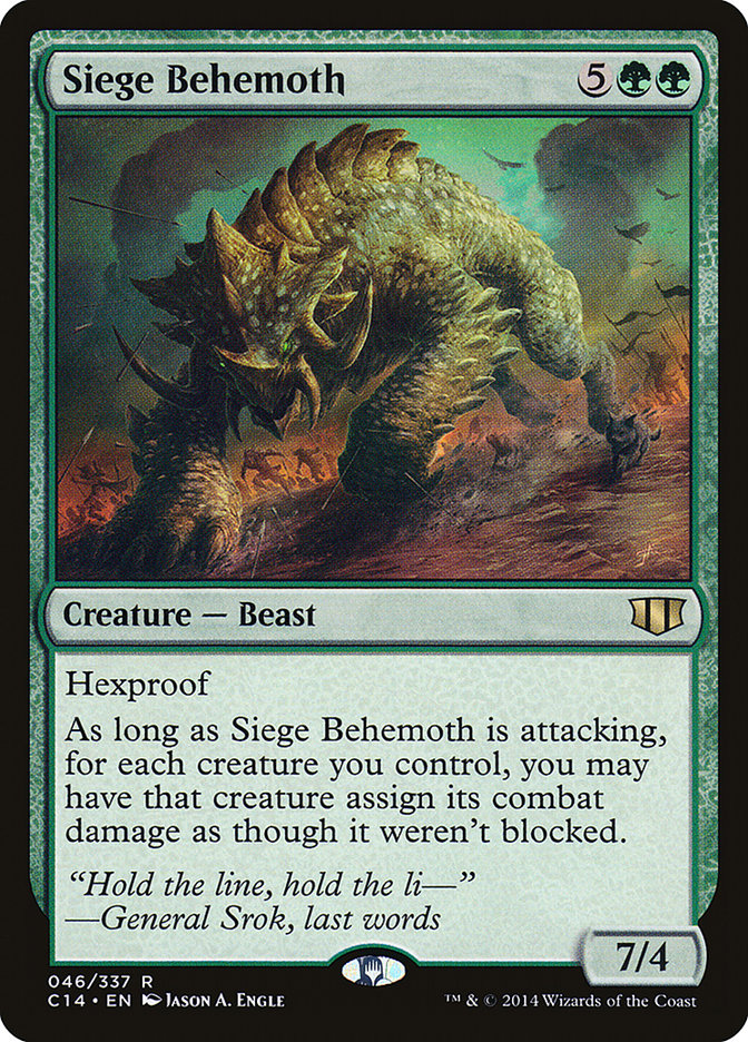 Siege Behemoth [Commander 2014] | Kessel Run Games Inc. 