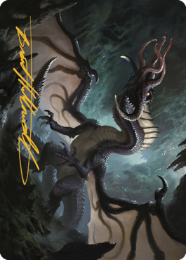 Brainstealer Dragon Art Card (Gold-Stamped Signature) [Commander Legends: Battle for Baldur's Gate Art Series] | Kessel Run Games Inc. 