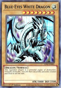 Blue-Eyes White Dragon (Green) [LDS2-EN001] Ultra Rare | Kessel Run Games Inc. 