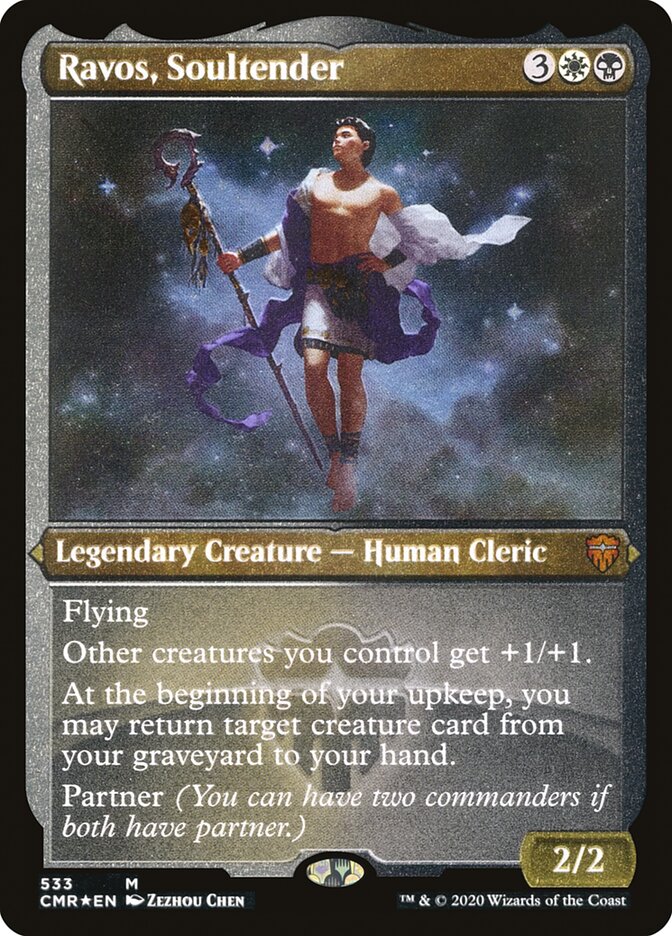 Ravos, Soultender (Etched) [Commander Legends] | Kessel Run Games Inc. 