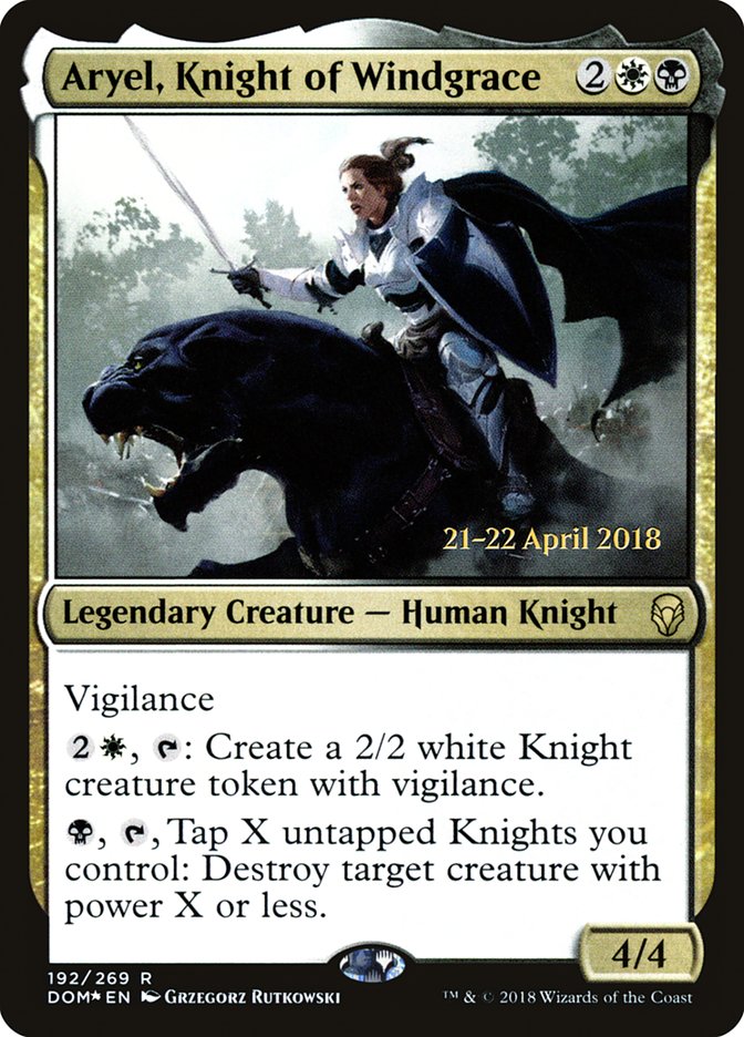 Aryel, Knight of Windgrace [Dominaria Prerelease Promos] | Kessel Run Games Inc. 
