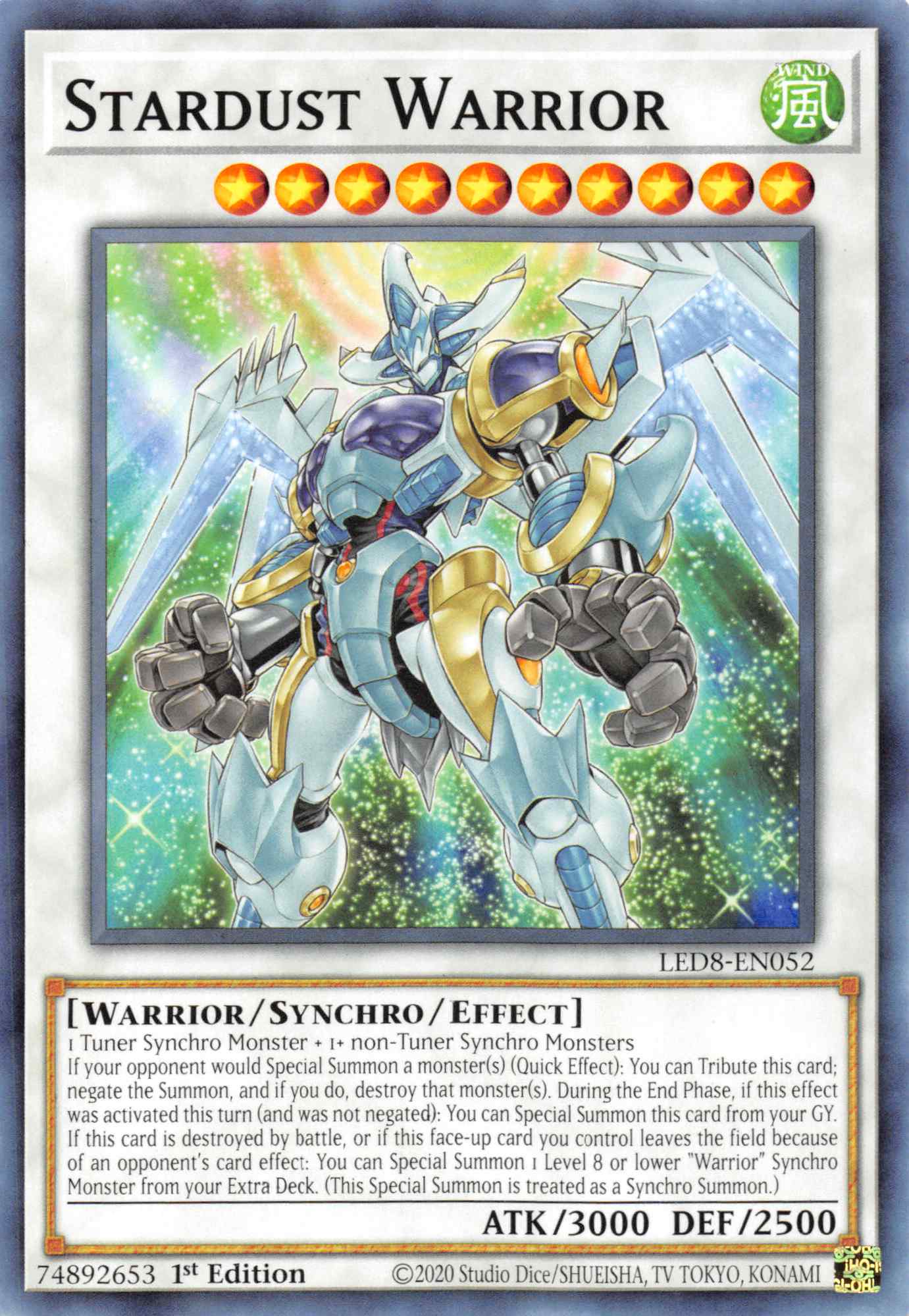 Stardust Warrior [LED8-EN052] Common | Kessel Run Games Inc. 