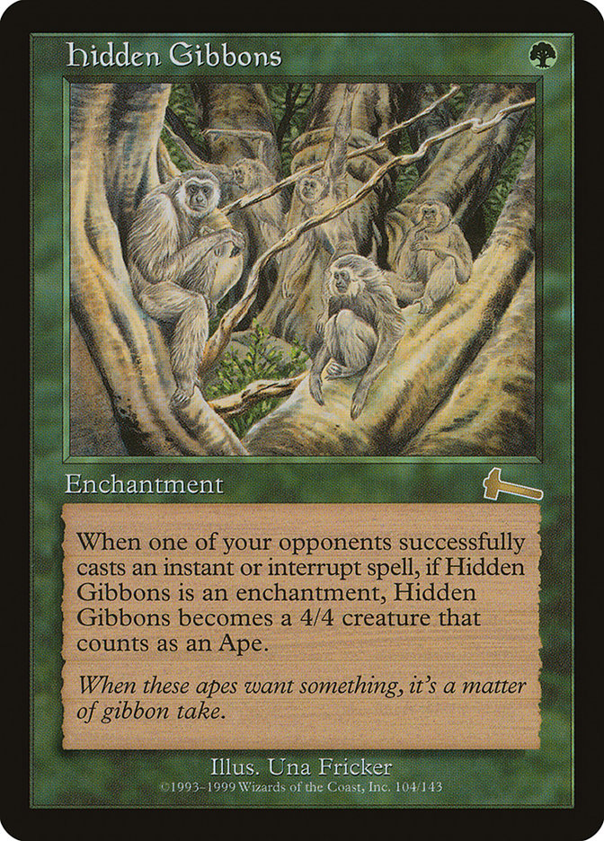 Hidden Gibbons [Urza's Legacy] | Kessel Run Games Inc. 