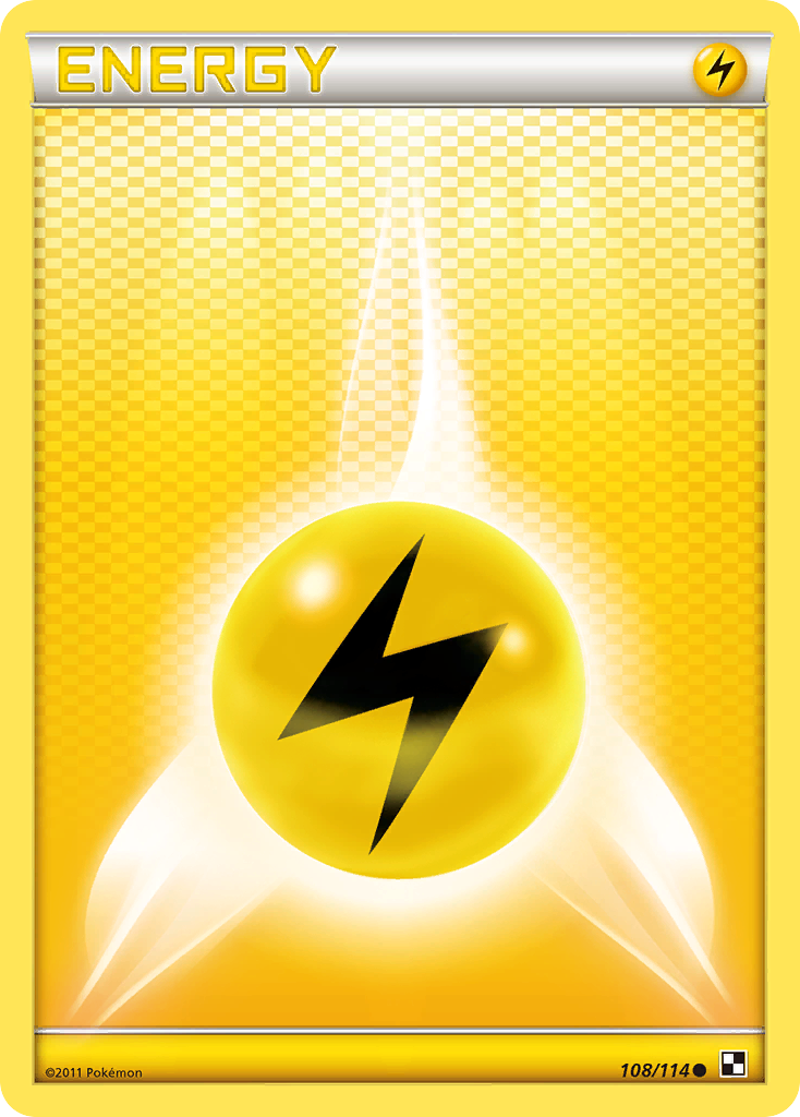 Lightning Energy (108/114) [Black & White: Base Set] | Kessel Run Games Inc. 