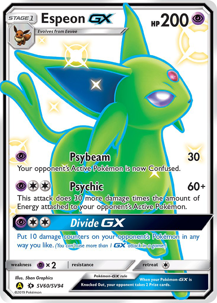 Espeon GX (SV60/SV94) [Sun & Moon: Hidden Fates - Shiny Vault] | Kessel Run Games Inc. 