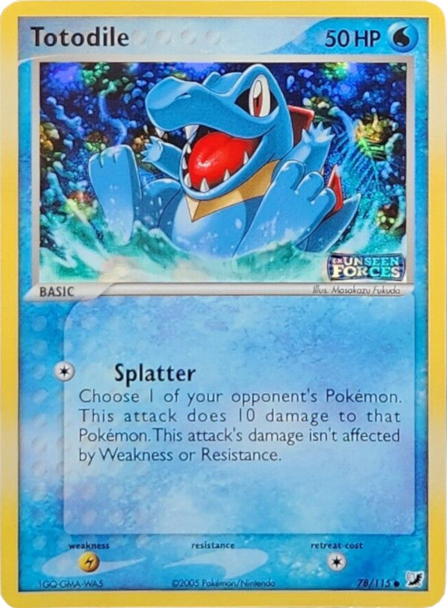 Totodile (78/115) (Stamped) [EX: Unseen Forces] | Kessel Run Games Inc. 