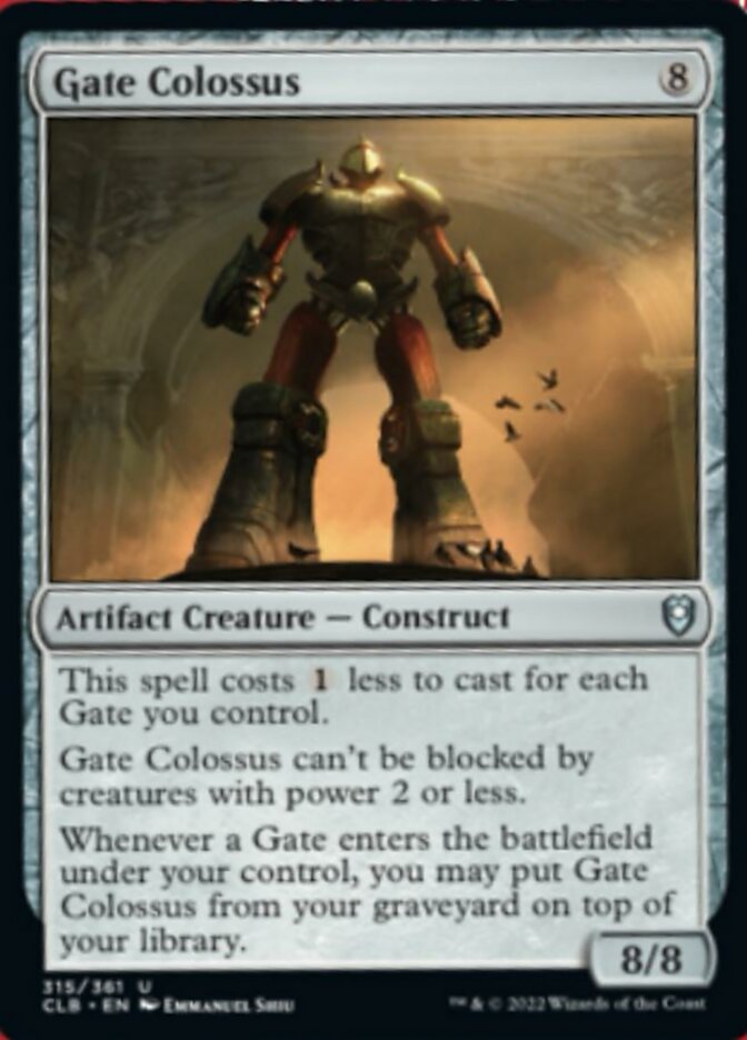 Gate Colossus [Commander Legends: Battle for Baldur's Gate] | Kessel Run Games Inc. 