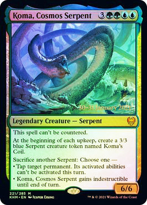 Koma, Cosmos Serpent [Kaldheim Prerelease Promos] | Kessel Run Games Inc. 