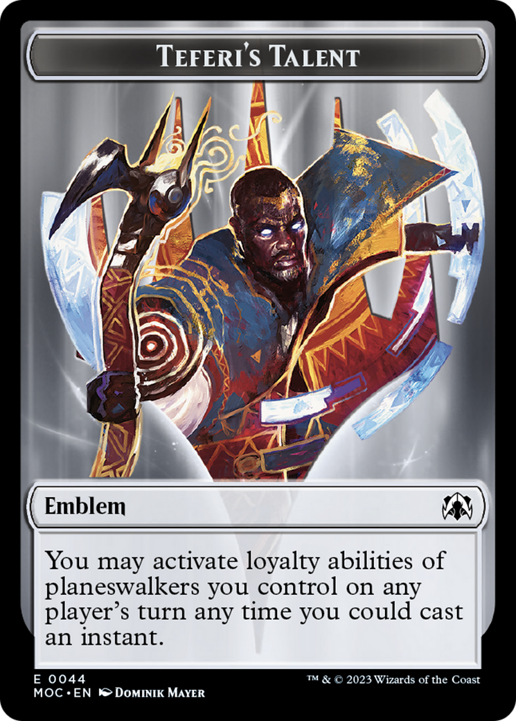 Teferi's Talent Emblem [March of the Machine Commander Tokens] | Kessel Run Games Inc. 