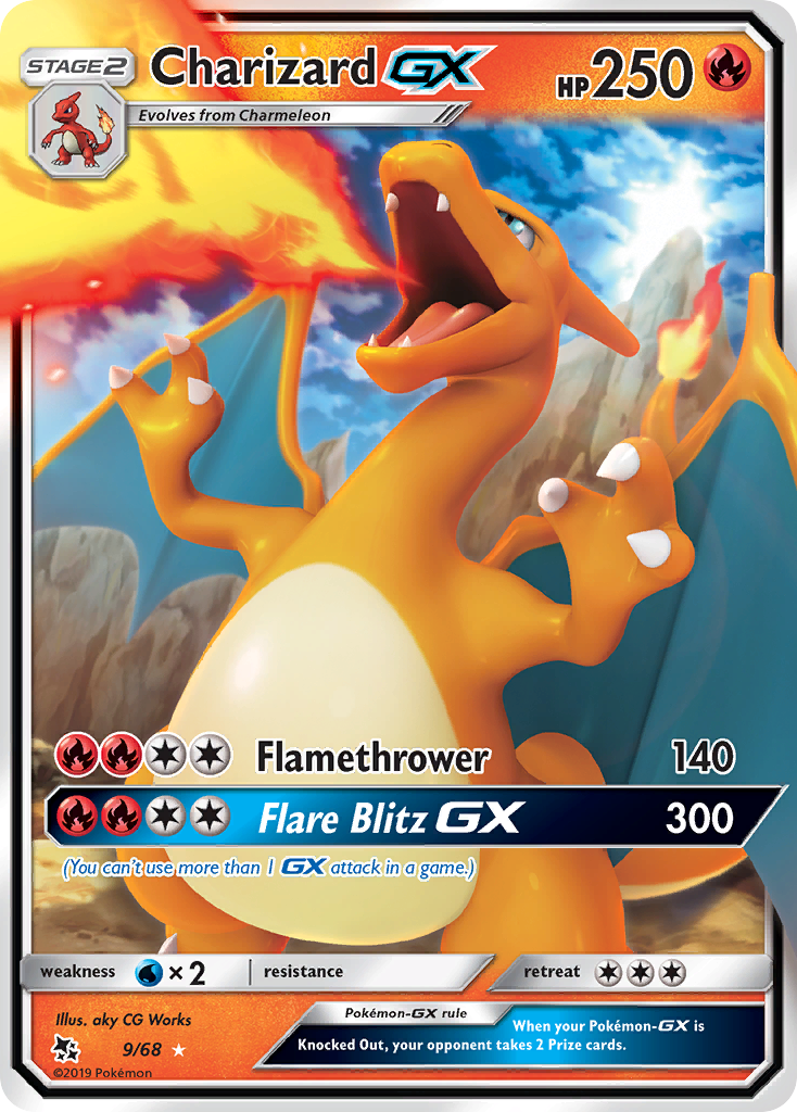 Charizard GX (9/68) [Sun & Moon: Hidden Fates] | Kessel Run Games Inc. 