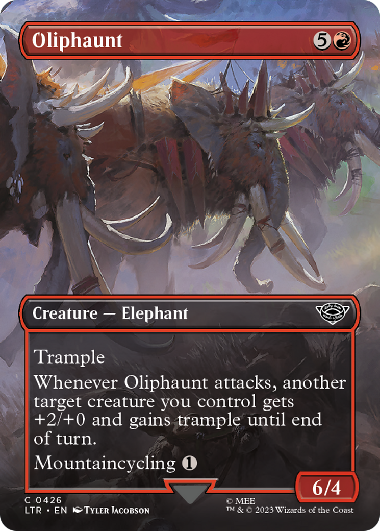 Oliphaunt (Borderless Alternate Art) [The Lord of the Rings: Tales of Middle-Earth] | Kessel Run Games Inc. 