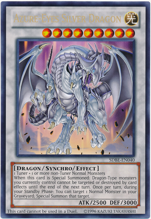 Azure-Eyes Silver Dragon (Oversized) (Silver Dragon) [SDBE-EN040] Promo | Kessel Run Games Inc. 