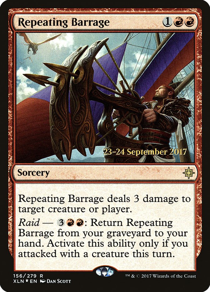 Repeating Barrage [Ixalan Prerelease Promos] | Kessel Run Games Inc. 