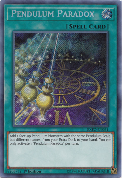 Pendulum Paradox [EXFO-EN061] Secret Rare | Kessel Run Games Inc. 