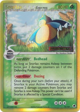 Snorlax (10/101) (Delta Species) (Stamped) [EX: Dragon Frontiers] | Kessel Run Games Inc. 