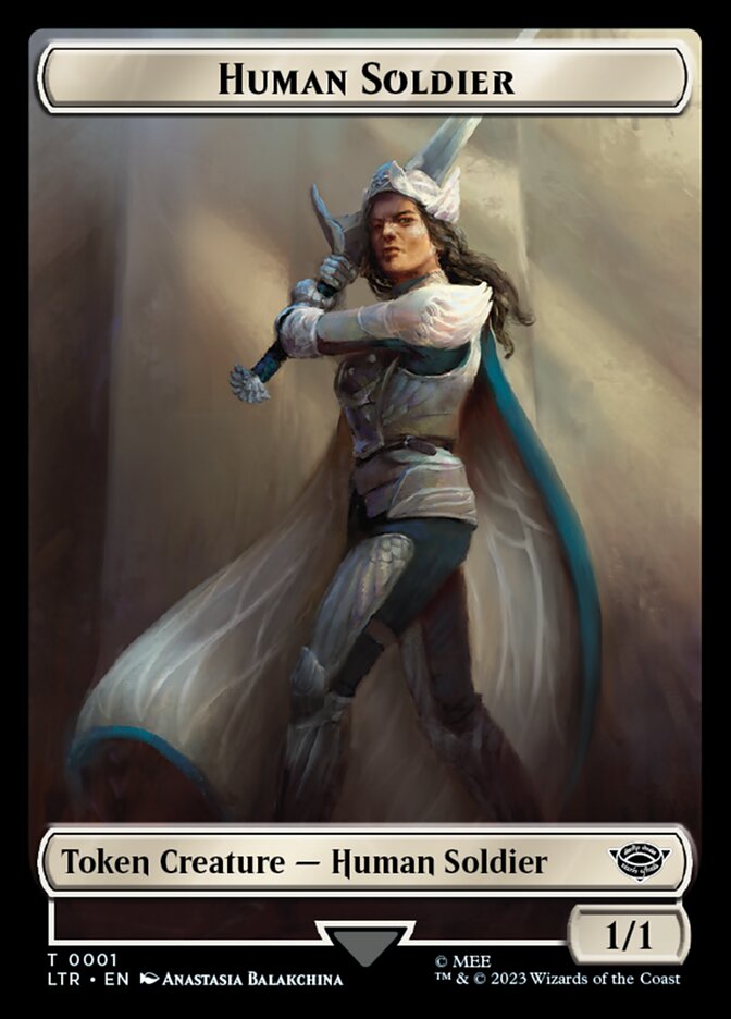 Human Soldier Token (01) [The Lord of the Rings: Tales of Middle-Earth Tokens] | Kessel Run Games Inc. 