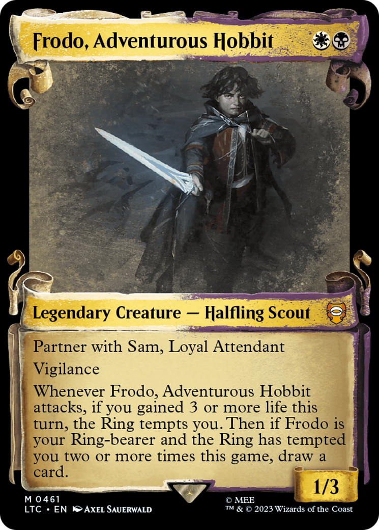 Frodo, Adventurous Hobbit [The Lord of the Rings: Tales of Middle-Earth Commander Showcase Scrolls] | Kessel Run Games Inc. 