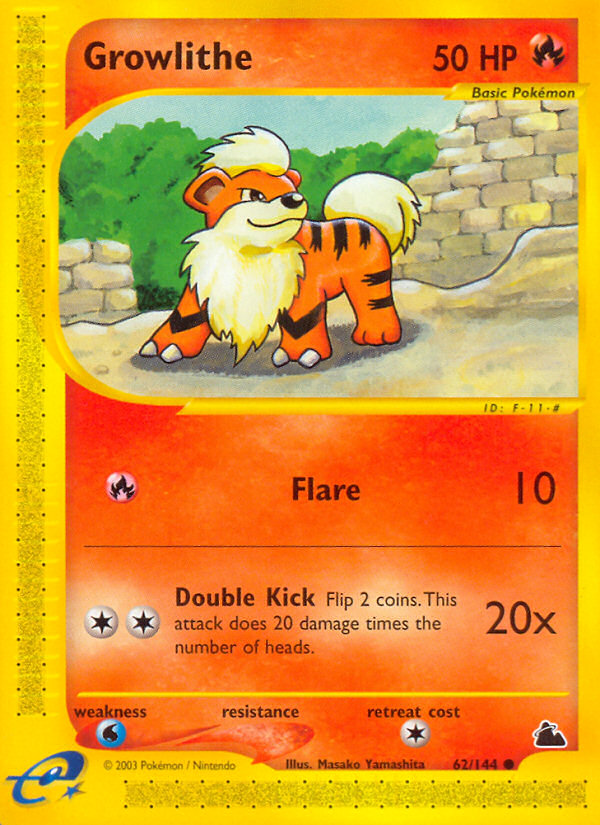 Growlithe (62/144) [Skyridge] | Kessel Run Games Inc. 