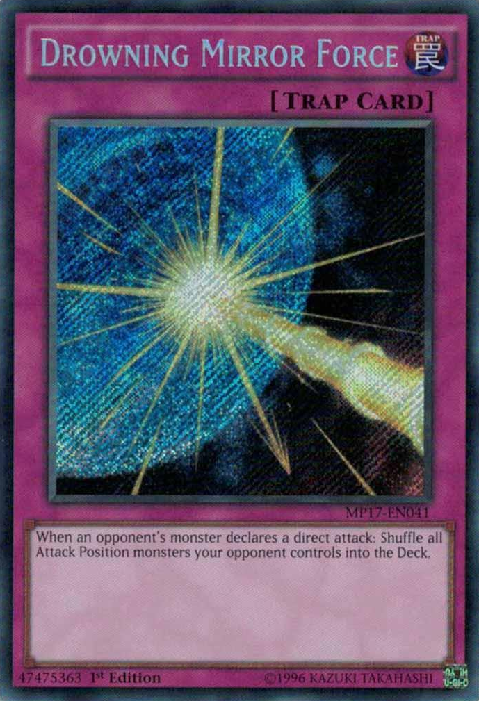 Drowning Mirror Force [MP17-EN041] Secret Rare | Kessel Run Games Inc. 