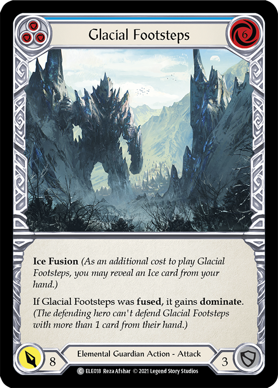 Glacial Footsteps (Blue) [ELE018] (Tales of Aria)  1st Edition Normal | Kessel Run Games Inc. 