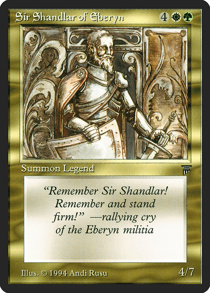 Sir Shandlar of Eberyn [Legends] | Kessel Run Games Inc. 