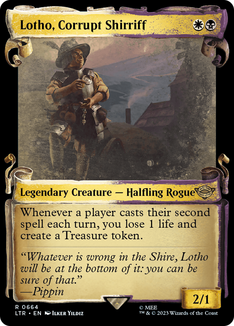 Lotho, Corrupt Shirriff [The Lord of the Rings: Tales of Middle-Earth Showcase Scrolls] | Kessel Run Games Inc. 