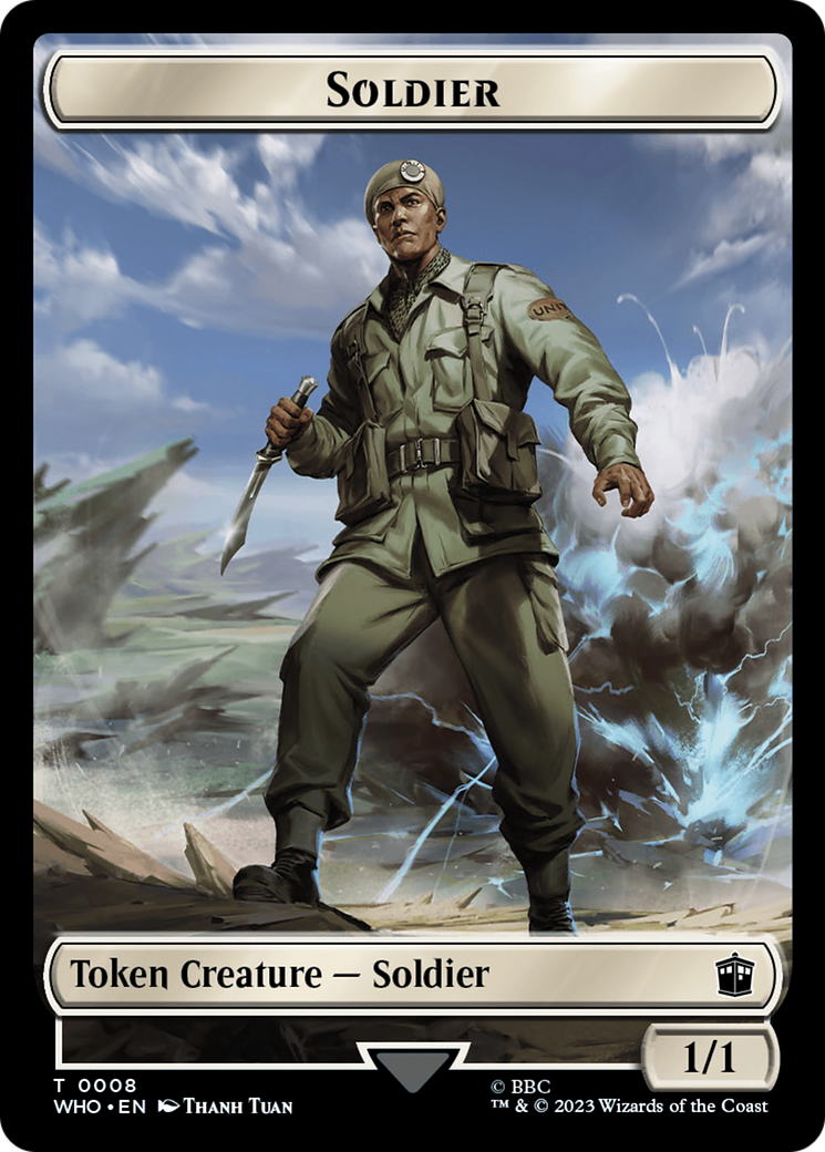 Soldier // Food (0025) Double-Sided Token [Doctor Who Tokens] | Kessel Run Games Inc. 