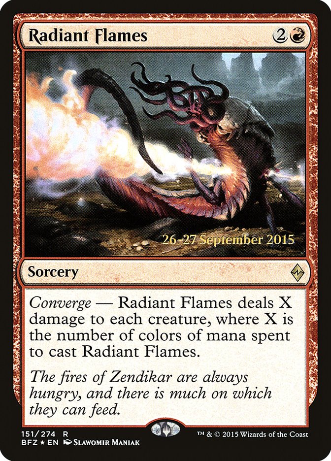 Radiant Flames [Battle for Zendikar Prerelease Promos] | Kessel Run Games Inc. 