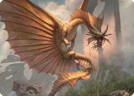 Ancient Gold Dragon Art Card (28) [Commander Legends: Battle for Baldur's Gate Art Series] | Kessel Run Games Inc. 