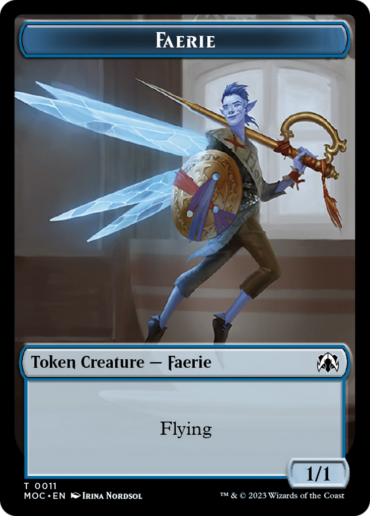 Elemental (22) // Faerie Double-Sided Token [March of the Machine Commander Tokens] | Kessel Run Games Inc. 