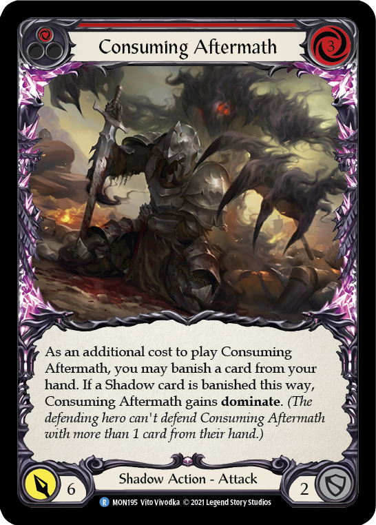 Consuming Aftermath (Red) [MON195] (Monarch)  1st Edition Normal | Kessel Run Games Inc. 