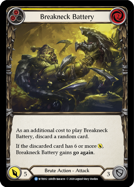 Breakneck Battery (Yellow) [U-WTR012] (Welcome to Rathe Unlimited)  Unlimited Rainbow Foil | Kessel Run Games Inc. 