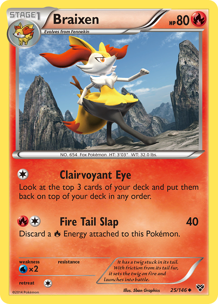 Braixen (25/146) [XY: Base Set] | Kessel Run Games Inc. 