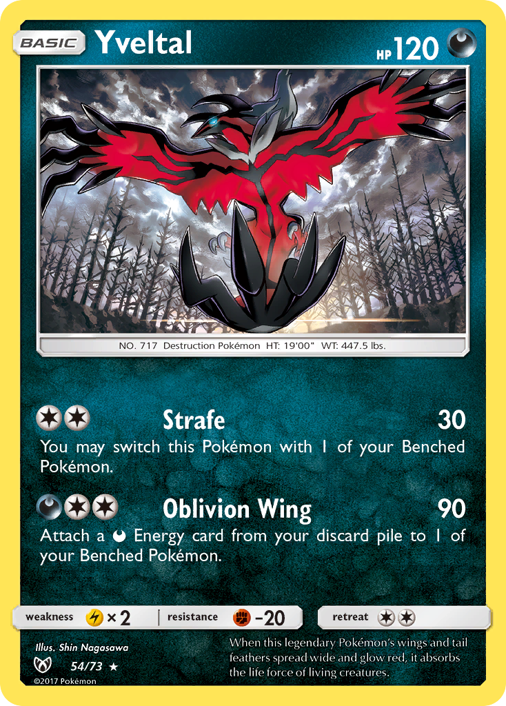 Yveltal (54/73) [Sun & Moon: Shining Legends] | Kessel Run Games Inc. 