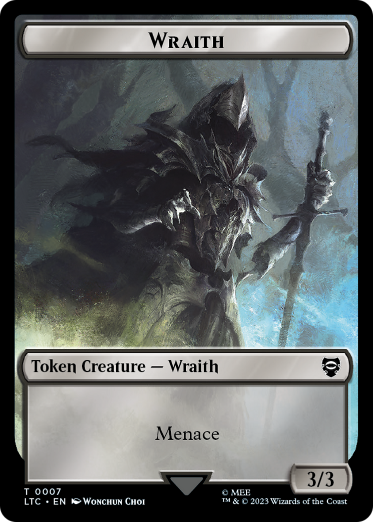 Food // Wraith Double-Sided Token [The Lord of the Rings: Tales of Middle-Earth Commander Tokens] | Kessel Run Games Inc. 