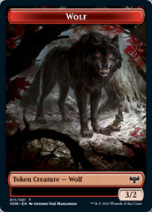 Wolf (011) // Treasure Double-Sided Token [Innistrad: Crimson Vow Tokens] | Kessel Run Games Inc. 
