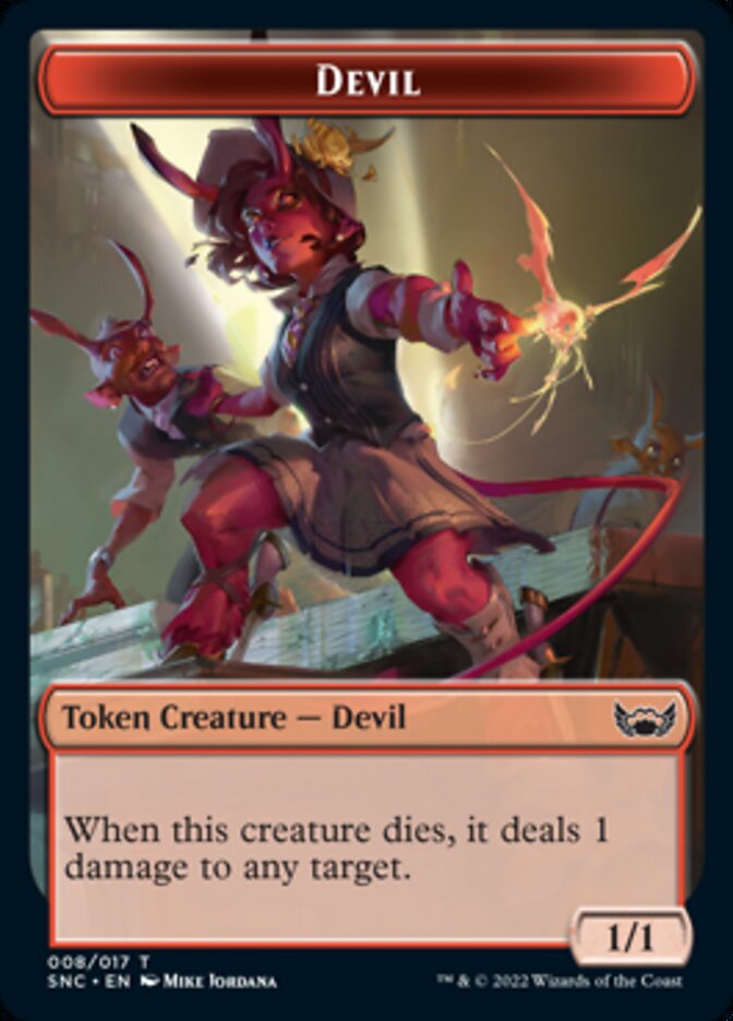 Devil // Rogue Double-Sided Token [Streets of New Capenna Tokens] | Kessel Run Games Inc. 