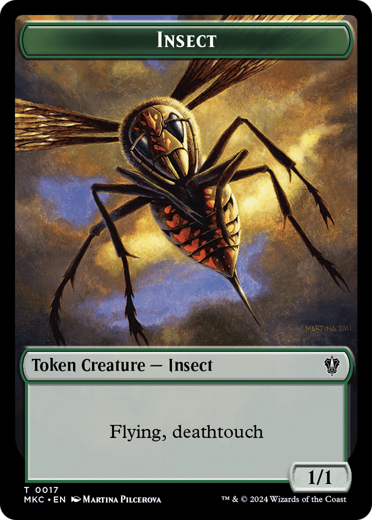 Clue // Insect (0017) Double-Sided Token [Murders at Karlov Manor Commander Tokens] | Kessel Run Games Inc. 