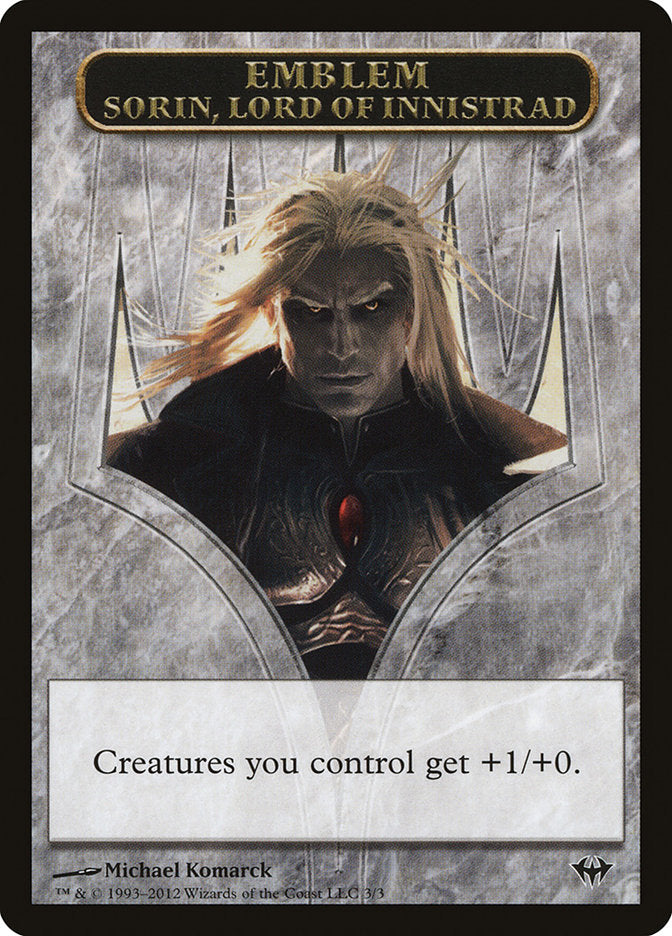 Sorin, Lord of Innistrad Emblem [Dark Ascension Tokens] | Kessel Run Games Inc. 