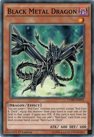 Black Metal Dragon [CORE-EN022] Common | Kessel Run Games Inc. 
