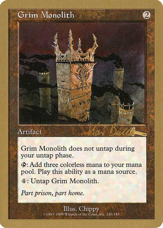 Grim Monolith (Kai Budde) [World Championship Decks 1999] | Kessel Run Games Inc. 