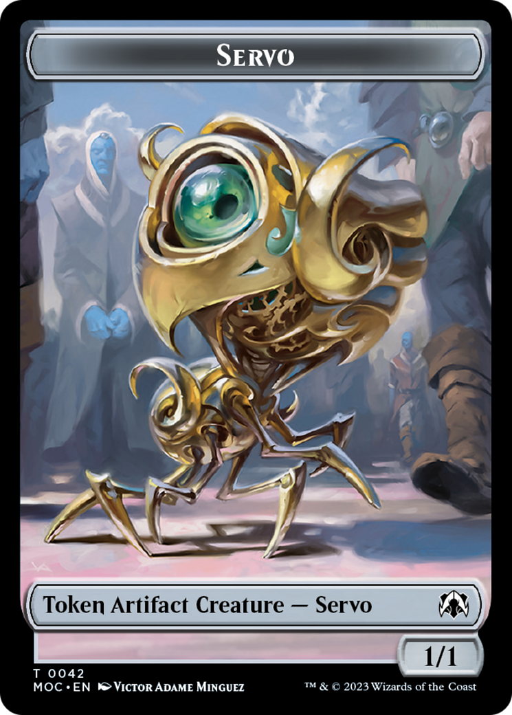 Feather // Servo Double-Sided Token [March of the Machine Commander Tokens] | Kessel Run Games Inc. 