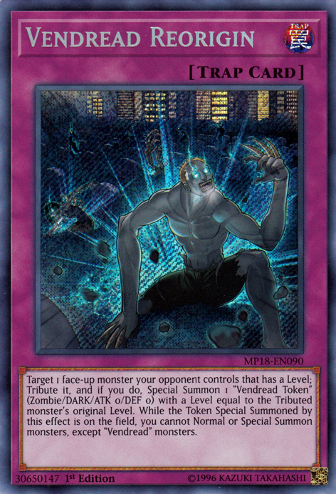 Vendread Reorigin [MP18-EN090] Secret Rare | Kessel Run Games Inc. 